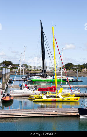 Serious racing yachts in the marina at La Trinite sur Mer, Brittany, France