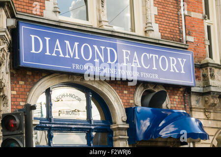 Sign at a diamond factory, Amsterdam Stock Photo