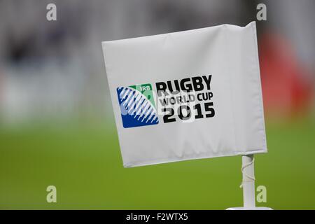 Olympic Stadium, London, UK. 24th Sep, 2015. Rugby World Cup. New Zealand versus Namibia. A corner flag. © Action Plus Sports/Alamy Live News Stock Photo