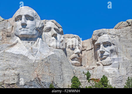 A view of Mount Rushmore National Memorial, South Dakota. Stock Photo