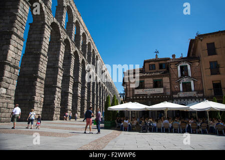 Aqueduct of Segovia Stock Photo