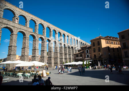 Aqueduct of Segovia Stock Photo