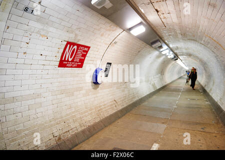 Greenwich foot tunnel Stock Photo