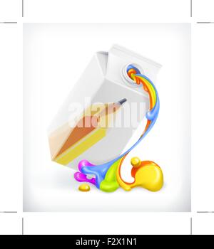 Creative milk, vector icon Stock Vector
