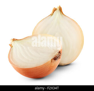 Fresh ripe onion on a white background Stock Photo