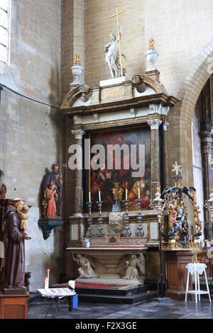 A side altar at the St John’s Church in Mechelen, Belgium Stock Photo