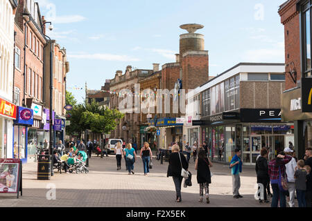 Pedestrianised High Street, Kettering, Northamptonshire, England, United Kingdom Stock Photo