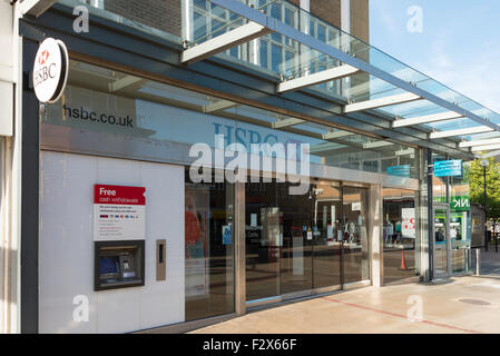 HSBC Bank, Willow Place Shopping Centre, Corby, Northamptonshire, England, United Kingdom Stock Photo