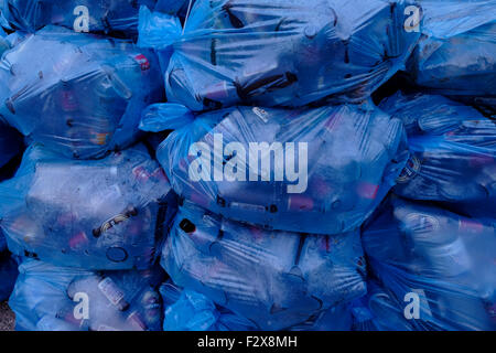 Pile of bottles for recycling in Israel Stock Photo