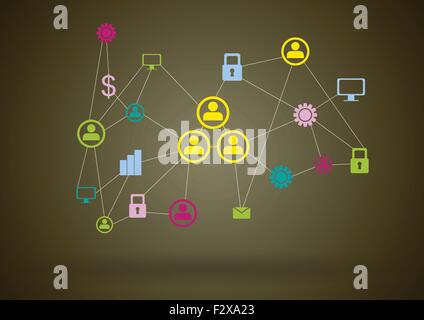 Abstract bright communication design background. Vector illustration Stock Vector