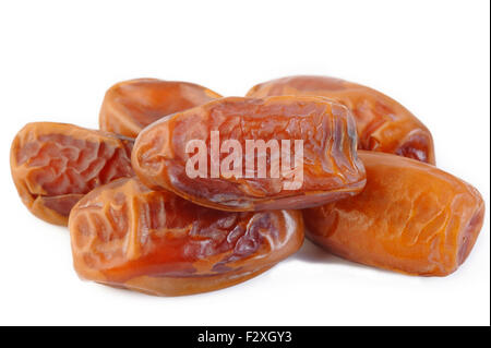 Dried dates isolated on white background Stock Photo