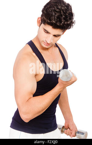 1 indian Adult man Exercise Body Building Stock Photo