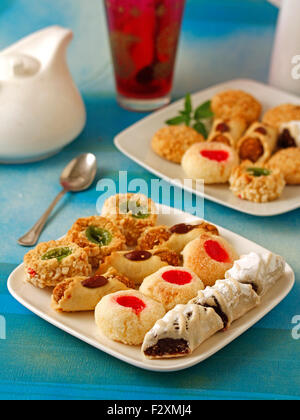 Moroccan Morocco pastry pastries marzipan sweet Stock Photo