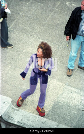 Melanie Brown, on Spice world  the movie film set   (credit image©Jack Ludlam) Stock Photo