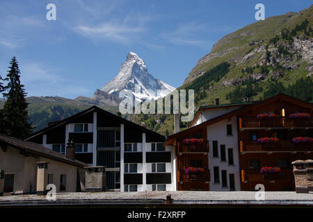 Zermatt, Matterhorn, Wallis, Schweiz/ Switzerland. Stock Photo