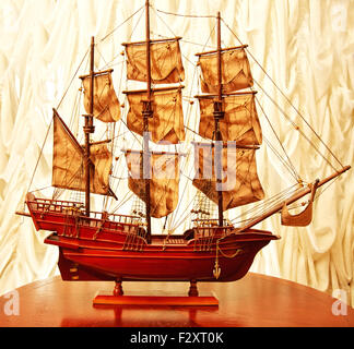 Beautiful vintage ship model Stock Photo