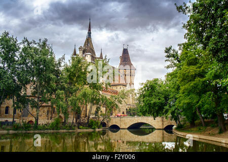 Vajdahunyad castle in Varosliget park. Budapest. Hungary Stock Photo