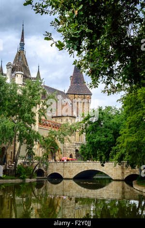 Vajdahunyad castle in Varosliget park. Budapest. Hungary Stock Photo