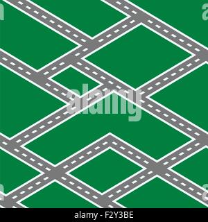 Vector Illustration of Road Seamless Pattern Stock Vector