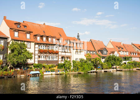 Fishermen's houses from the 19th century in Klein-Venedig (Little Venice) in Bamberg. Stock Photo