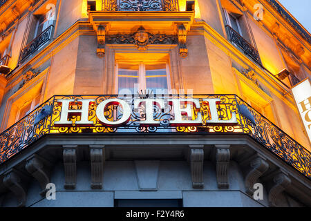 Hotel sign Stock Photo