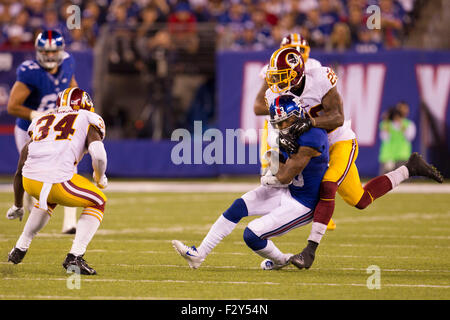 New York Giants safety Trenton Thompson (39) walks off the field after  their 31-27 loss to the New York Jets in an NFL pre-season football game,  Sunday, Aug. 27, 2022, in East