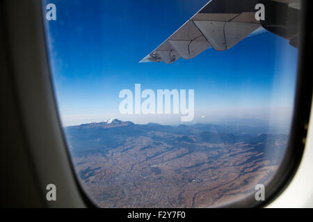 Aerial view from a plane Mexico Stock Photo