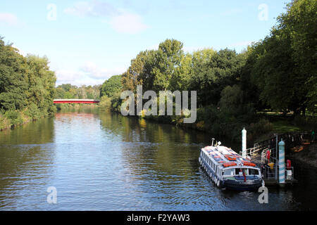 Cardiff city centre to Cardiff bay Aquabus, Bute Park, Cardiff, UK Stock Photo