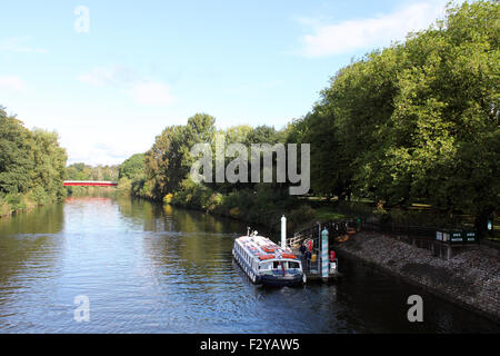 Cardiff city centre to Cardiff bay Aquabus, Bute Park, Cardiff, UK Stock Photo