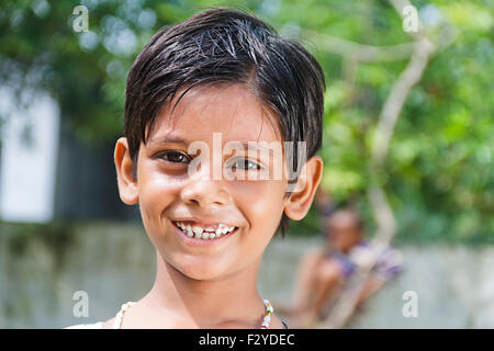 1 indian Rural kids Boy Stock Photo