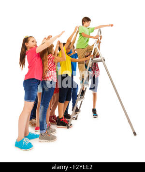 Boy is going to his goal no matter what Stock Photo