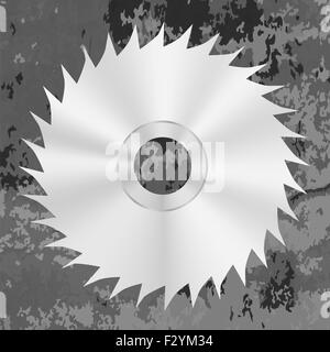 Silver Metal Saw Disc Stock Photo