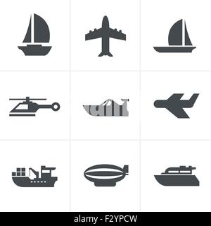 vector black transport icons Stock Vector Image & Art - Alamy