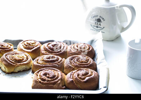 Kanelbullar, swedish cinnamon rolls Stock Photo