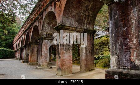 Aqueduct from Lake Biwa Ko to Nanzenji temple, Kyoto Japan Stock Photo