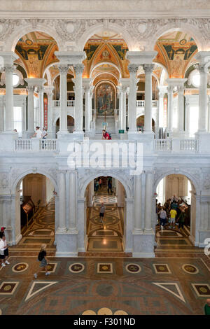 Library of Congress, Great Hall - Washington, DC USA Stock Photo