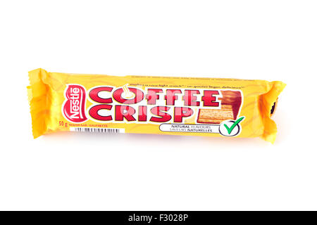 Coffee Crisp is a chocolate bar produced locally in Canada and it is mostly unavailable in other countries Stock Photo