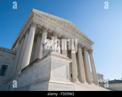 United States Supreme Court Building Facade in Washington DC. Stock Photo