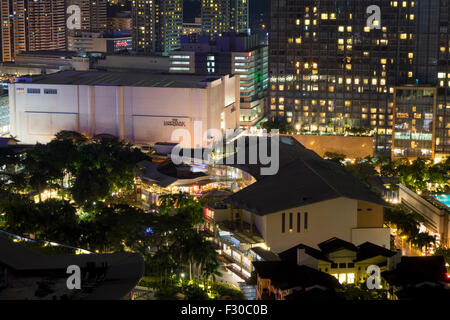 Manila, Philippines - Sept 25, 2015 Elevated view of Greenbelt Shopping Center in Makati City, Metro Manila - Philippines. Stock Photo