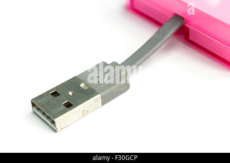 Card reader pink body in with background Stock Photo