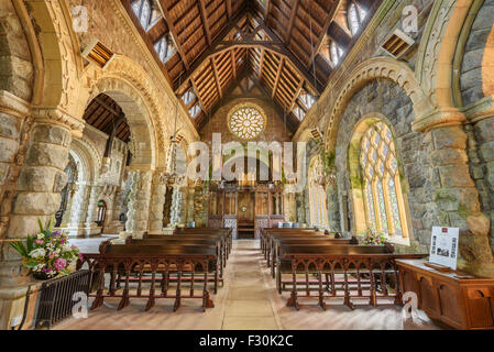 Interior of St Conan’s Kirk located in Loch Awe, Argyll and Bute, Scotland. Stock Photo