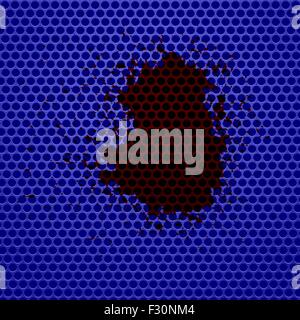 Blue Perforated Background Stock Vector