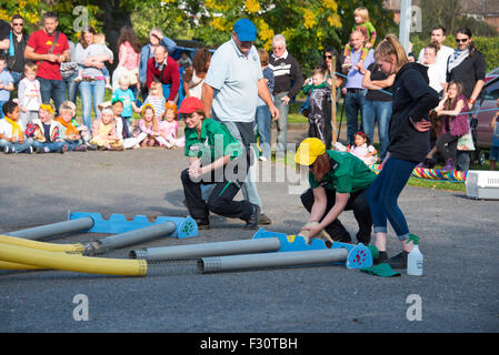 Soham, Cambrideshire, UK . 26th Sep, 2015. Ferret racing circuit at Soham pumpkin fair 2015 Credit:  Jason Marsh/Alamy Live News Stock Photo