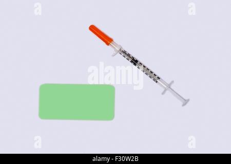 Insulin Syringe Injection Needle Diabetic Stock Photo