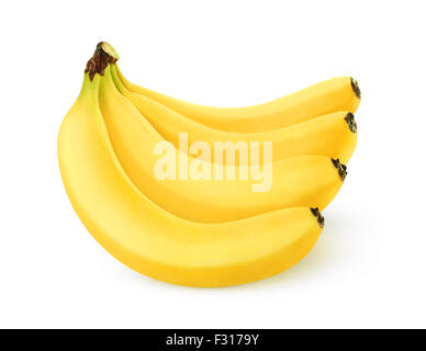 Bunch of bananas isolated on white Stock Photo