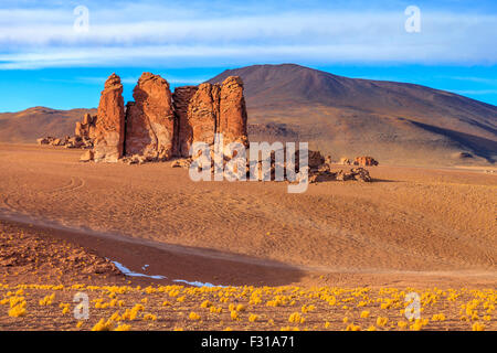 Monolithic rocks formation in the Salar de Tara Stock Photo