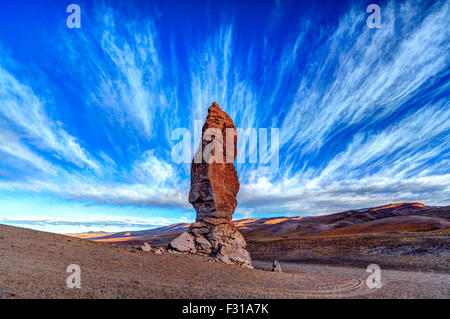 Monolithic rock  in Salar de Tara (Atacama highlands, Chile) Stock Photo