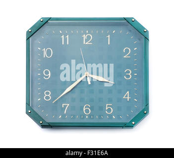 wall clock on white background Stock Photo