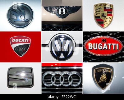 COMBO - The composite photo shows the logos of the Volkswagen ...