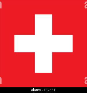 Flag of Switzerland. Vector illustration of Swiss flag Stock Photo